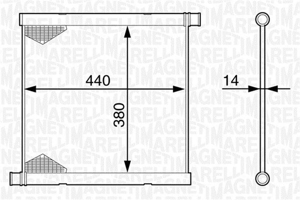 MAGNETI MARELLI Radiaator,mootorijahutus 350213128200